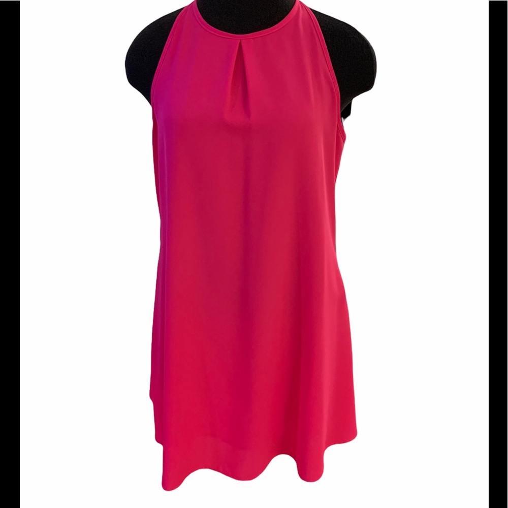 Gianni Bini hot pink flare dress size small